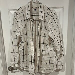 Universal Thread Cream and Black Plaid Shirt